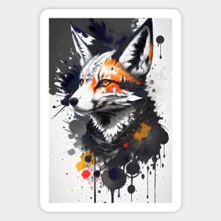 Ink Style Fox Magnet